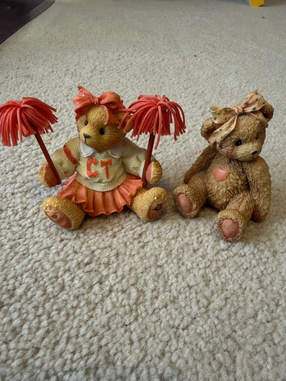 Cherished Teddies DEBBIE Cheerleader & KAREN Heart Bears